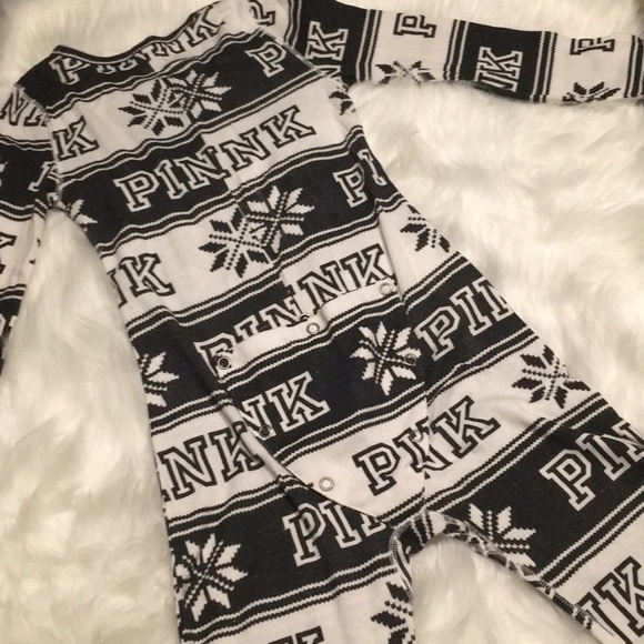 VS Pink Fair Isle Long John Thermal Onesie - Picture 3 of 3